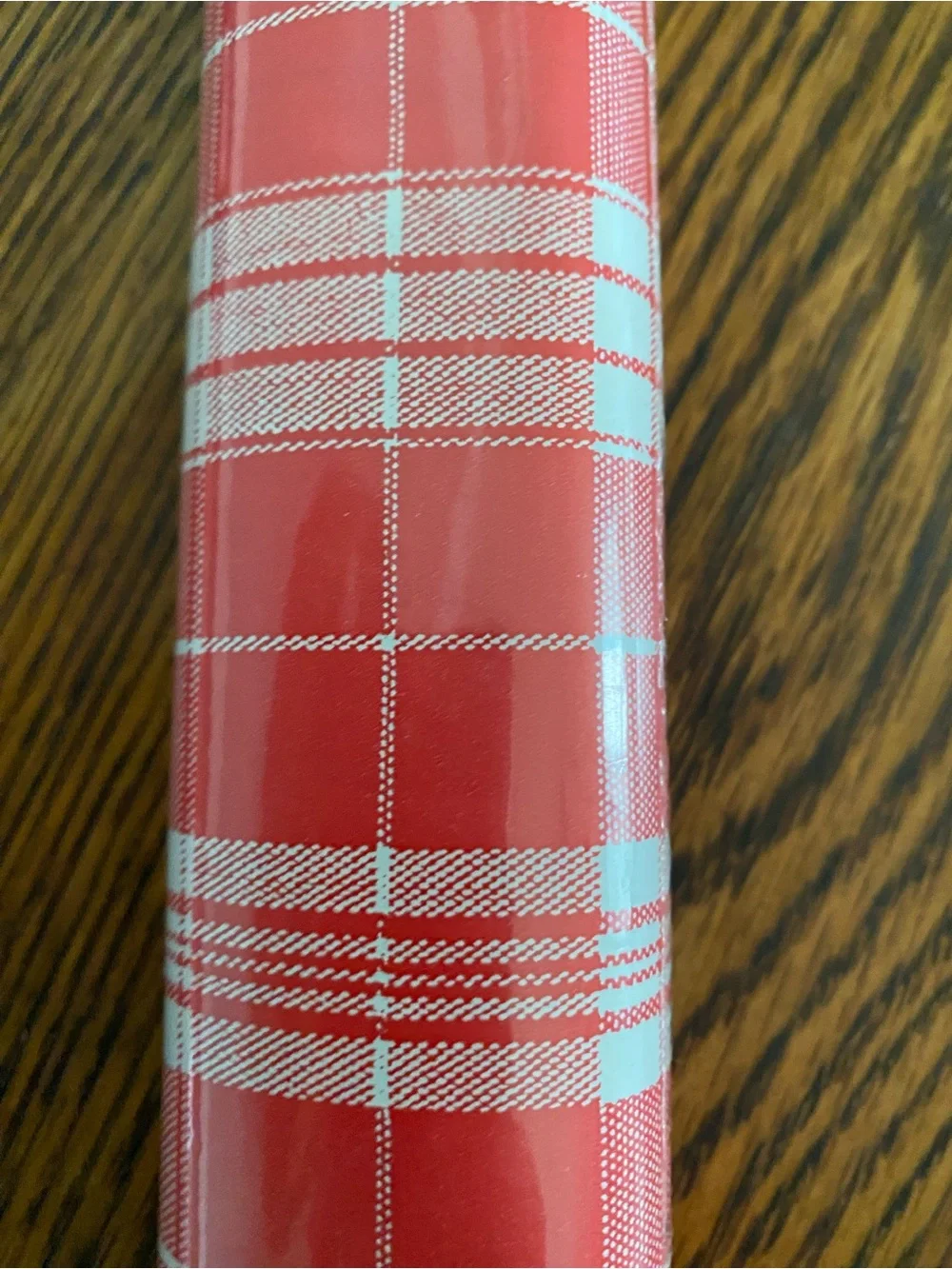 NOS Vintage Magic Cover Red Plaid Self Adhesive Vinyl Shelf Liner Roll Set of 2
